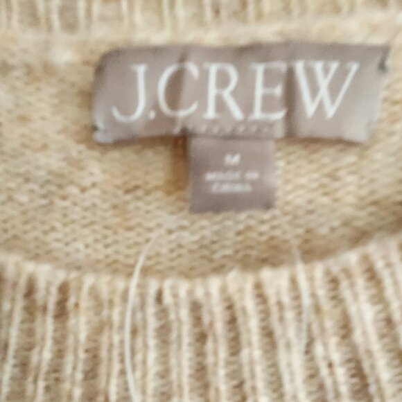 NWT - J Crew Oatmeal color sweater Size Label M,  Fit oversized or large - Picture 5 of 13